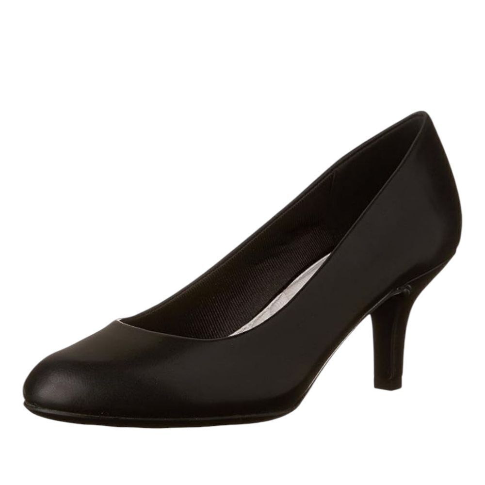NEW Easy Street Passion Pumps Black Faux Leather Heel Size 7.5